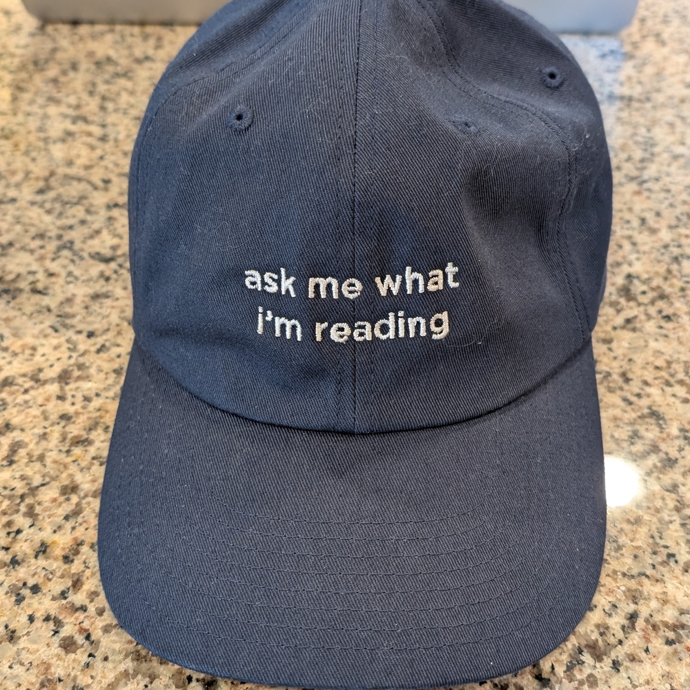 Navy Blue Cap with White Embroidery